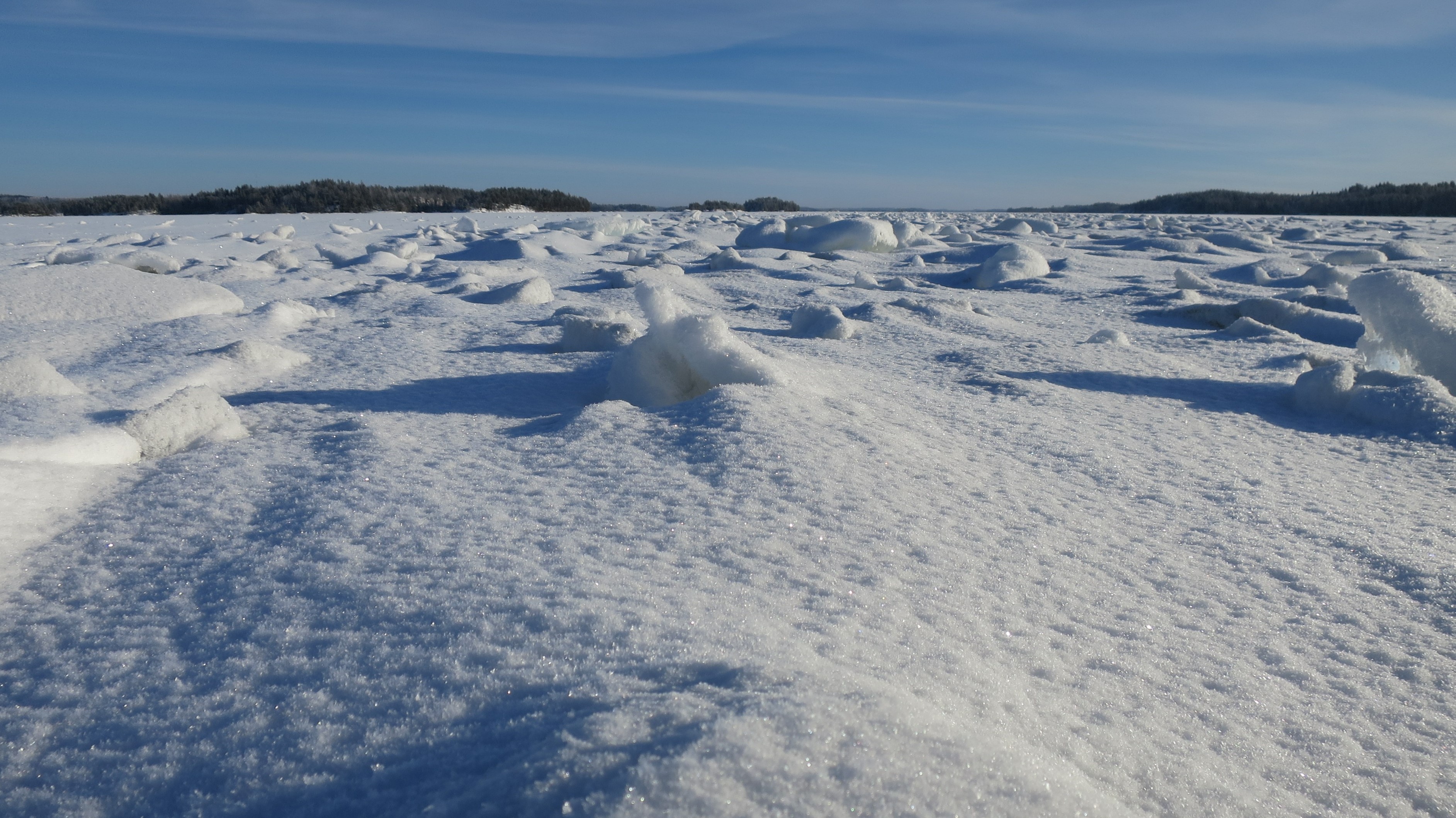 Frozen Lake Saimaa in winter