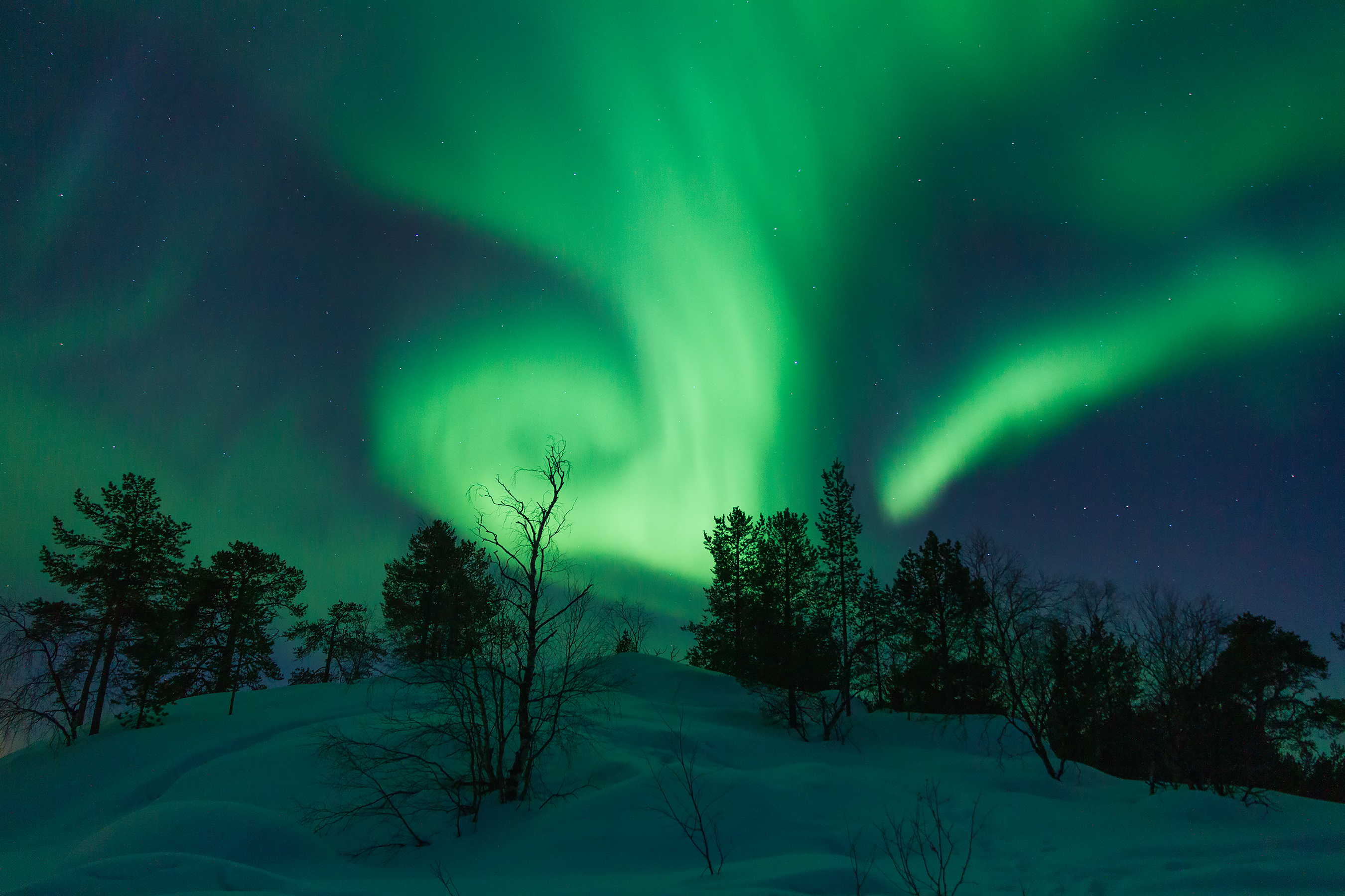 Northern lights over Lapland
